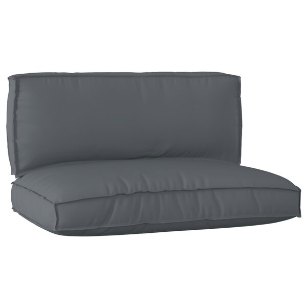 vidaXL Set de coussins de palette 2 Pièces Anthracite 120 x 80 x 12 cm