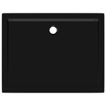 vidaXL Receveur de douche rectangulaire ABS Noir 70x90 cm