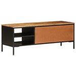vidaXL Meuble TV 110x35x40 cm bois massif de manguier brut