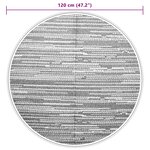 vidaXL Tapis d'extérieur gris Ø120 cm PP