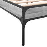 vidaXL Cadre de lit sans matelas sonoma gris 160x200 cm