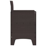 vidaXL Chaises de jardin 4 Pièces Marron 53 x 49 x 85 cm Plastique