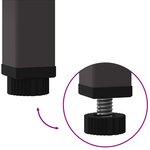 vidaXL Bac de jardin surélevé Noir 60 x 26 x 45 cm Acier