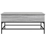 vidaXL Table basse sonoma gris 100x50x45 cm bois d'ingénierie et métal