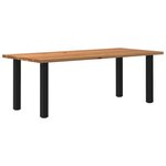 vidaXL Table à manger marron clair bois de chêne massif rectangulaire