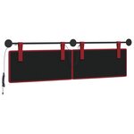 vidaXL Tête de lit suspendue Avec lumière LED Bordeaux Simili cuir
