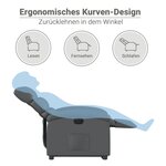 vidaXL Fauteuil inclinable électrique gris similicuir