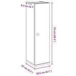 vidaXL Meuble de salle de bain avec porte-rouleau blanc 20 5x22x72 cm