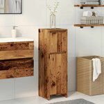 vidaXL Armoire de salle de bain vieux bois 30x30x95 cm bois ingénierie