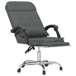 vidaXL Fauteuil de massage inclinable de bureau Gris foncé Tissu
