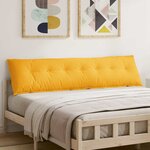 vidaXL Coussin de Dos Jaune clair 200 x 50 cm Tissu en velours côtelé