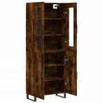 vidaXL Buffet haut Chêne fumé 69 5x34x180 cm Bois d'ingénierie