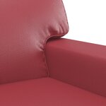 vidaXL Canapé à 2 places Rouge bordeaux 140 cm Similicuir
