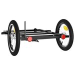 vidaXL Remorque de vélo noir 126x63x34 cm fer