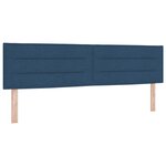 vidaXL Lit à ressort avec matelas bleu 180x200 cm tissu