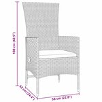 vidaXL Ensemble de salle à manger pour jardin 5 Pièces Beige polyrotin