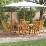 vidaXL Ensemble de Salle à Manger de Jardin 7 Pièces en Bois Massif d'Acacia