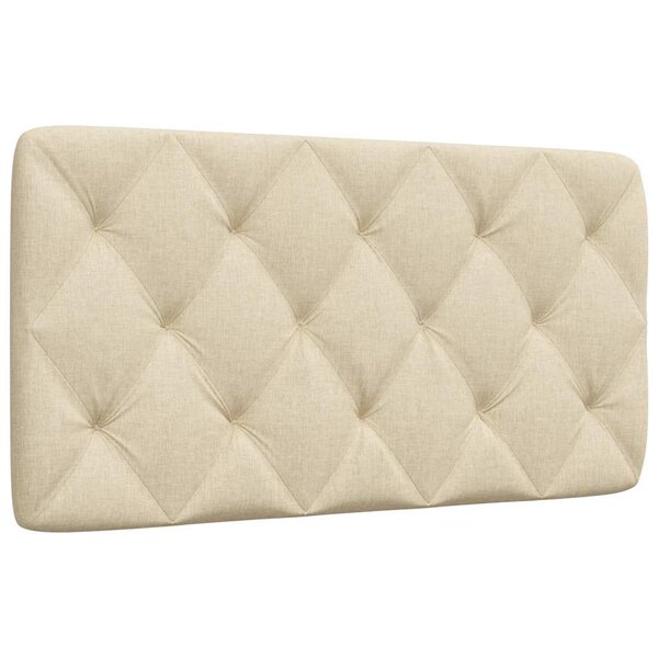 vidaXL Coussin de tête de lit crème 100 cm tissu