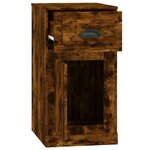 vidaXL Armoire latérale avec tiroir chêne fumé 40x50x75 cm