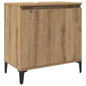 vidaXL Armoire d'évier chêne artisanal 58x33x60 cm bois d'ingénierie