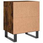 vidaXL Table de chevet chêne fumé 40x30x50 cm bois d'ingénierie