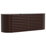 Bac de jardin surélevé vidaXL marron 240x80x81 cm en acier galvanisé