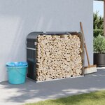 vidaXL Porte-bûches anthracite 120x45x100 cm acier galvanisé