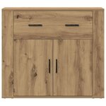 vidaXL Buffet chêne artisanal 80x33x70 cm bois d'ingénierie