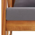 vidaXL Banc de jardin avec coussins 119 cm Bois solide d'acacia