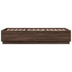 vidaXL Cadre de lit chêne marron 100x200 cm bois d'ingénierie