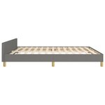 vidaXL Cadre de lit sans matelas gris foncé 160x200 cm tissu
