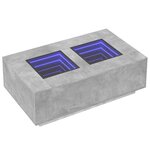 vidaXL Table basse avec LED infini gris béton 116x69x40 cm