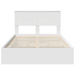 vidaXL Lit de Rangement Blanc 135 x 190 cm Bois d'ingénierie