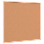 vidaXL Tableau noir avec cadre bois de pin massif noir 60x55 cm