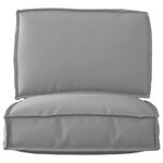 vidaXL Set de coussins de palette 2 Pièces Gris 60 x 60 x 12 cm