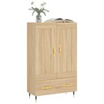 vidaXL Buffet haut chêne sonoma 69 5x31x115 cm bois d'ingénierie