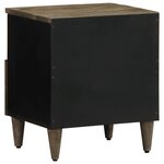 vidaXL Table de chevet gris clair 40x33x46 cm bois de manguier solide