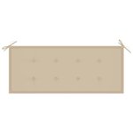 vidaXL Banc de jardin 2 places avec coussin 120 cm Bois d'eucalyptus