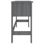 vidaXL Bureau HAMAR Gris foncé 110x40x75 cm Bois massif de pin
