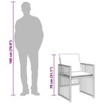 vidaXL Ensemble à manger de jardin et coussins 11 Pièces marron rotin