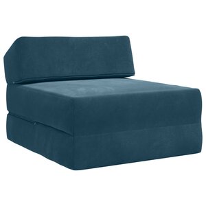 vidaXL Canapé-lit pliable Bleu 60 x 70 x 41 cm Tissu