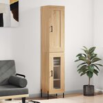 vidaXL Buffet haut Chêne sonoma 34 5x34x180 cm Bois d'ingénierie
