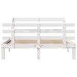 vidaXL Cadre de lit et tête de lit sans matelas blanc 135x190 cm