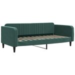 vidaXL Lit de jour et gigogne et tiroirs vert foncé 100x200 cm velours