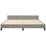 vidaXL Cadre de lit sans matelas gris clair 160x200 cm velours