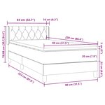 vidaXL Sommier à lattes de lit et matelas bleu foncé 80x220 cm velours