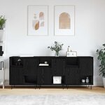vidaXL Buffets 3 Pièces Chêne noir 180 x 35 x 70 cm Bois d'ingénierie