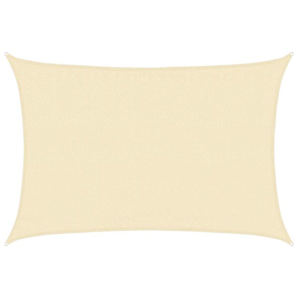 vidaXL Voile d'ombrage 160 g/m² Crème 3 5x5 m PEHD