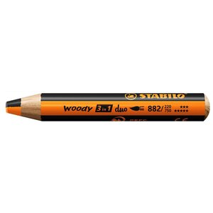 Crayon multi-talents woody 3 in 1 duo - orange-noir STABILO