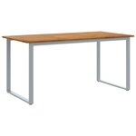 vidaXL Ensemble de salle à manger de jardin 5 pièces en acier gris et bois d'acacia